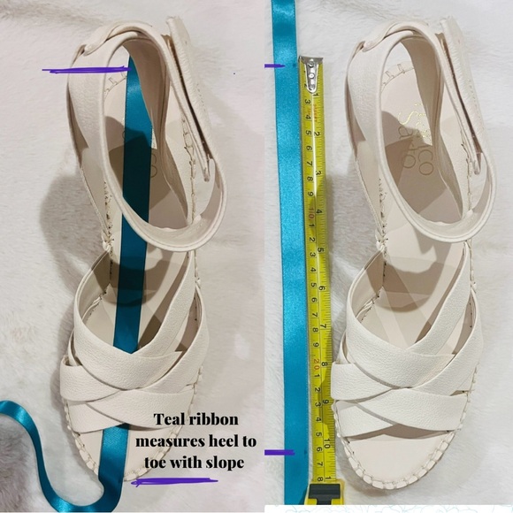 ✨👟✨ Franco Sarto Carmino Espadrille Leather Wedge Sandal ✨👟✨ - Picture 13 of 14